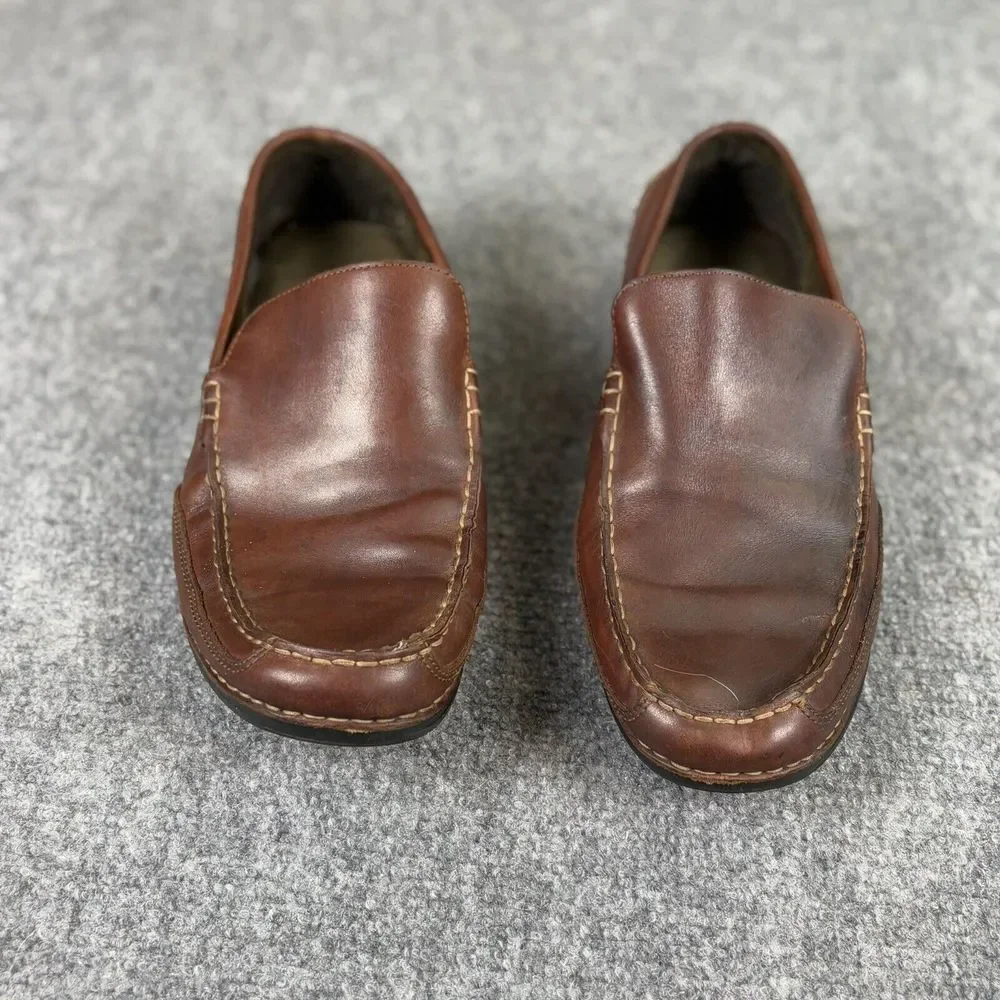 Rockport Shoes Mens 11.5M Brown Leather Driving Loafers Moccasins Preppy Classic